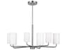 Generation Lighting Rhett 6-Light Brushed Steel Cylinder Chandelier