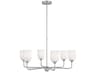 Generation Lighting Emile 6-Light Brushed Steel Chandelier