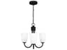Generation Lighting Miles 3-Light Midnight Black Bell Chandelier