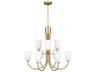 Generation Lighting Miles 9-Light Satin Brass Bell Chandelier