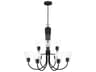 Generation Lighting Miles 9-Light Midnight Black Bell Chandelier