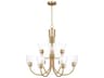 Generation Lighting Miles 9-Light Satin Brass Bell Chandelier