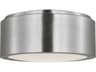 Generation Lighting Albee 1-Light Brushed Nickel Round Flush Mount