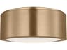Generation Lighting Albee 1-Light Satin Brass Round Flush Mount