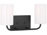 Generation Lighting Rhett 2-Light Midnight Black Vanity Light