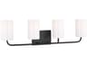 Generation Lighting Rhett 4-Light Midnight Black Vanity Light