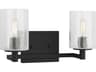 Generation Lighting Parker 2-Light Midnight Black Vanity Light