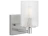 Generation Lighting Lando 1-Light Brushed Steel Wall Sconce