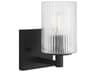 Generation Lighting Lando 1-Light Midnight Black Wall Sconce