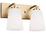 Generation Lighting Miles 2-Light Satin Brass Vanity Light