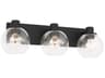 Generation Lighting Rito 3-Light Midnight Black Vanity Light