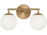 Generation Lighting Nube 2-Light Satin Brass Vanity Light