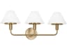 Generation Lighting Mendota 3-Light Satin Brass Vanity Light