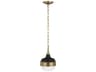 Generation Lighting Cadence 1-Light Dark Antique Brass Matte Black Mini Pendant