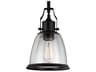 Generation Lighting Hobson 1-Light Oil Rubbed Bronze Glass Bell Mini Pendant