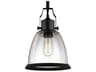 Generation Lighting Hobson 1-Light Oil Rubbed Bronze Glass Bell Mini Pendant