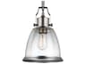Generation Lighting Hobson 1-Light Satin Nickel Glass Bell Mini Pendant