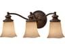 Generation Lighting Emma 3-Light Grecian Bronze Glass Vanity Light