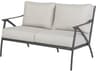 Gensun Amari Aluminum Carbon Outdoor Patio Loveseat