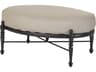 Gensun Grand Terrace Cast Aluminum Oval Patio Ottoman - No Cushion