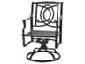 Gensun Bel Air Cast Aluminum Swivel Rocker Outdoor Patio Dining Arm Chair