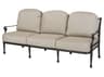 Gensun Grand Terrace Cast Aluminum Patio Sofa - No Cushion