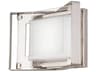 George Kovacs Crystal Clear 1-Light Polished Nickel Glass LED Vanity Light