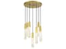 George Kovacs Drifting Droplets 7-Light Brushed Brass Linear Pendant