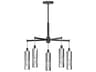 George Kovacs Grid 5-Light Coal Brushed Nickel Cylinder Chandelier