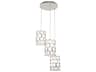 George Kovacs Missing Link 3-Light Polished Nickel White Cylinder Pendant