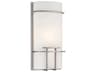 George Kovacs 1-Light Brushed Nickel Glass Wall Sconce