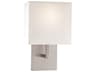 George Kovacs 1-Light Brushed Nickel White Wall Sconce