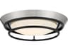 George Kovacs Beam Me Up 1-Light Coal Brushed Nickel Black Glass LED Round Flush Mount