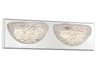 George Kovacs Modern Ice 2-Light Chrome Glass LED Vanity Light