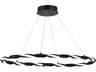 George Kovacs Convolution 1-Light Coal Black LED Round Pendant