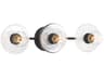 George Kovacs Vapors 3-Light Coal Black Glass Vanity Light