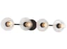 George Kovacs Vapors 4-Light Coal Black Glass Vanity Light