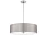 George Kovacs Grid 4-Light Brushed Nickel Glass Drum Pendant