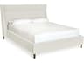 Gus* Modern Carmichael Thea Moonstone White Solid Wood Upholstered King Platform Bed