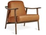 Gus* Modern Baltic Tucson Sienna Walnut Brown Leather Accent Chair