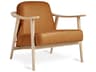 Gus* Modern Baltic Tucson Sienna Ash Natural Brown Leather Accent Chair