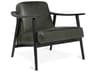Gus* Modern Baltic Tucson Charcoal Ash Black Black Leather Accent Chair
