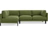 Gus* Modern Silverlake Green Upholstered Sectional Sofa
