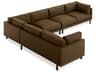 Gus* Modern Silverlake Brown Upholstered Sectional Sofa