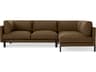 Gus* Modern Silverlake Brown Upholstered Sectional Sofa