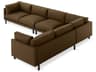 Gus* Modern Silverlake Brown Upholstered Sectional Sofa