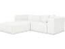 Gus* Modern Nest White Upholstered Sectional Sofa