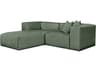 Gus* Modern Nest Green Upholstered Sectional Sofa