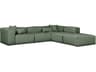 Gus* Modern Nest Green Upholstered Sectional Sofa