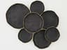 Global Views Tipped Edge Black / Antique Brass 47" 7-Cluster Wall Decor
